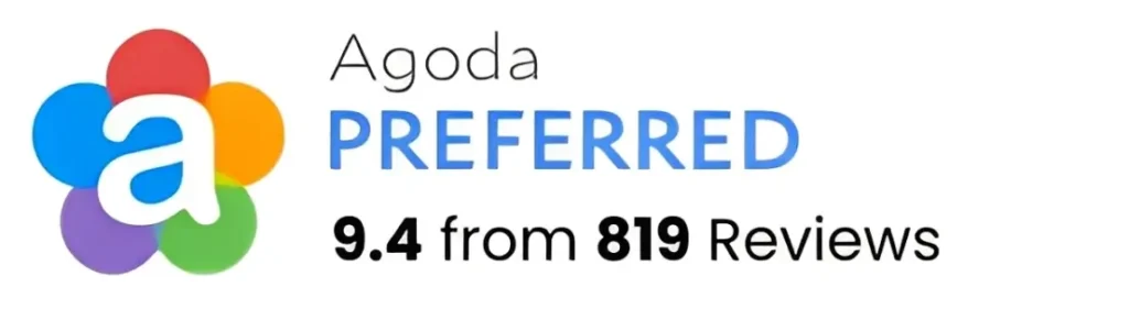 Agoda preffered badge with reviews