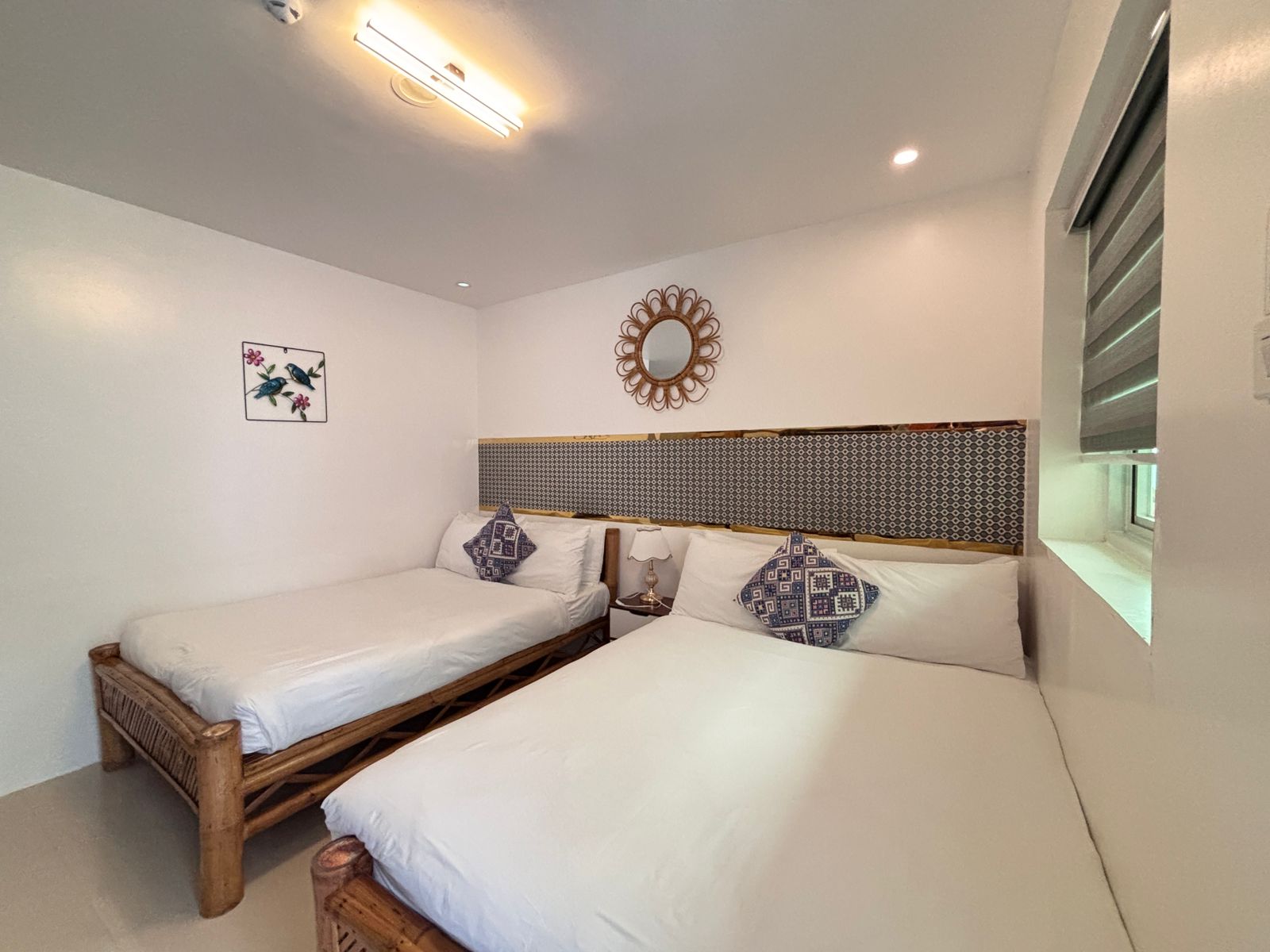 two double beds pictured