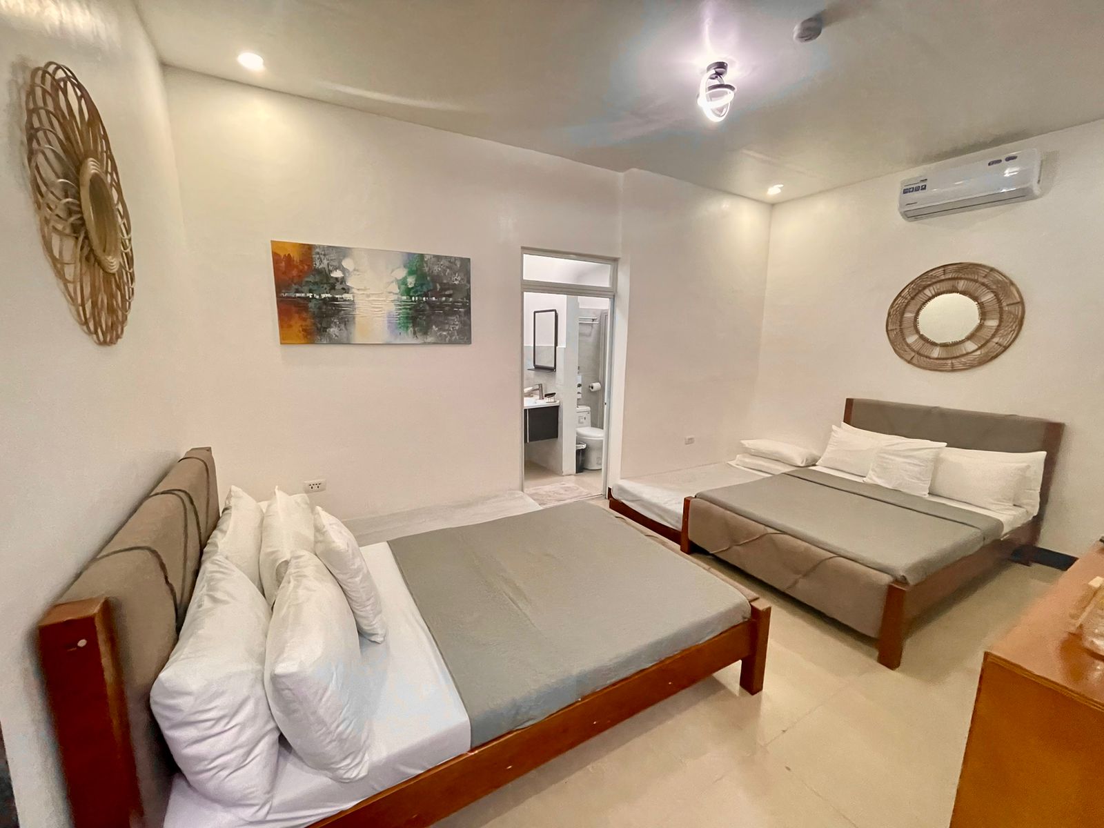 beds in the room pictured