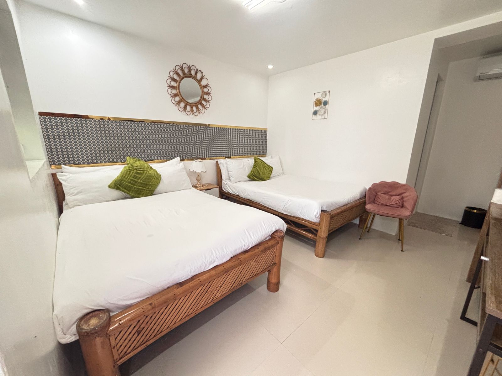 two double beds pictured