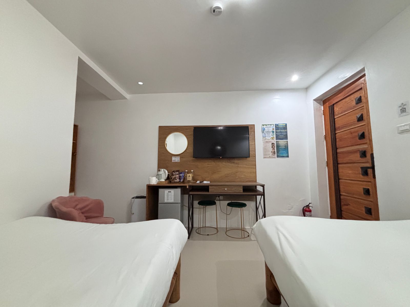 two double beds pictured