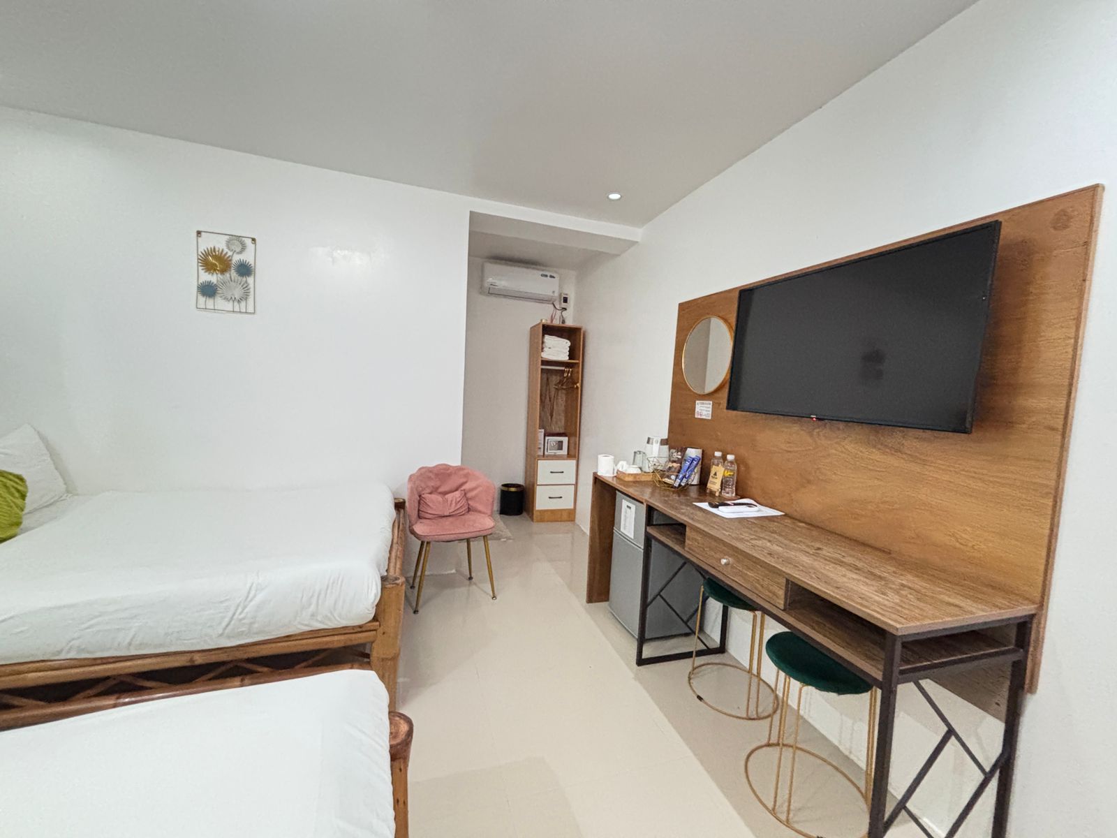 two double beds pictured