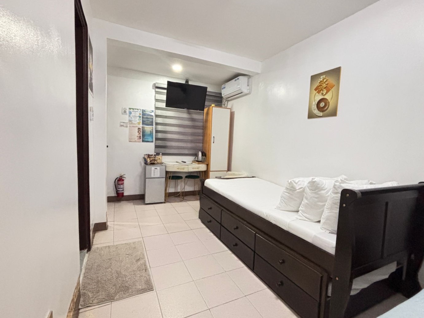 one bed pictured from sideways